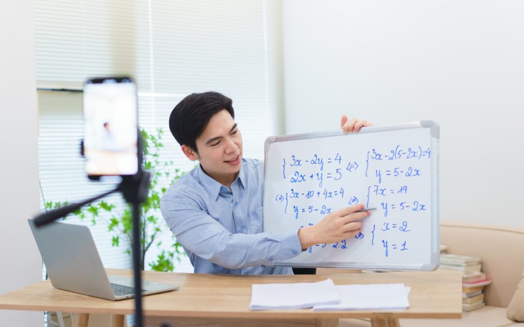 A Math Tutor helping student on Algebra 2